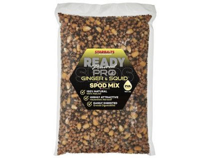 Starbaits Směs Spod Mix Ready Seeds Pro Ginger Squid 1 kg