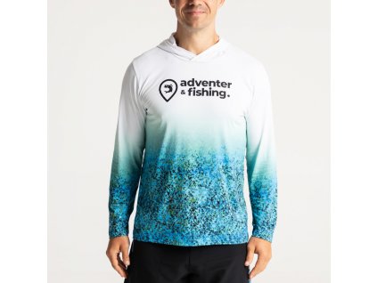 Adventer Fishing Funkční Hoodie UV Tričko Bluefin Trevally (Velikost XXL)