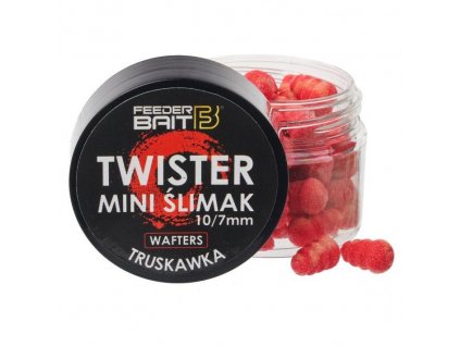 FeederBait Neutrálně Vyvážená Nástraha Mini Šlimak Wafters 25ml (Hmotnost 25g, Průměr 7x10mm, Příchuť Jahoda)