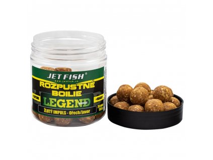 Jet Fish Rozpustné Boilie Legend Range  Žlutý Impuls - Ořech / Javor 250ml