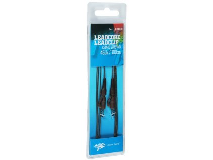 Giants Fishing Montáž s Olověnou Šňůrkou Leadcore 45lb Leadclip 100cm 2ks (Barva Camo Brown)