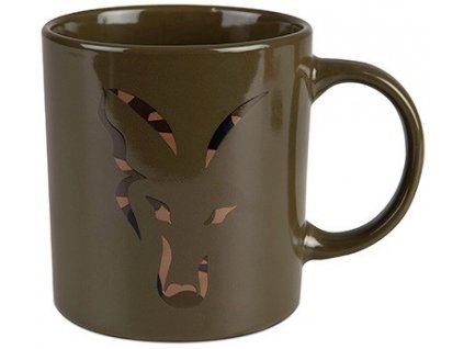 fox hrnek green and camo head ceramic mug