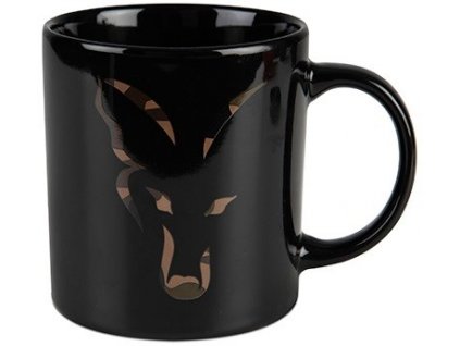 fox hrnek black and camo head ceramic mug