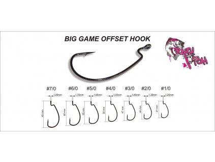 Crazy Fish Háček BIG GAME OFFSET HOOK Balené