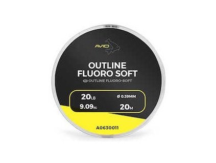 Avid Carp Návazcový Fluorocarbon Outline Fluoro-Soft 20m (Nosnost 9,09kg, Průměr 0,39mm, Varianta 20lb)
