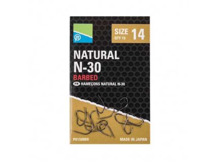 Preston Háčky Natural N-30 Hooks 15ks