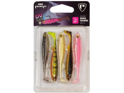 Fox Rage Gumová Nástraha Slick Shad UV Mixed Colour Packs 4 ks