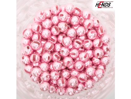 Hends Tungstenové Hlavičky Tungsten Beads Anodizing Fluo Pink Slotted