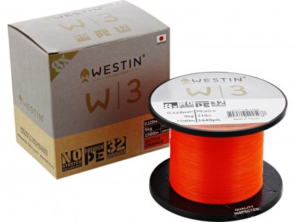 Westin Pletená Šňůra W3 8-Braid Dutch Orange 1m