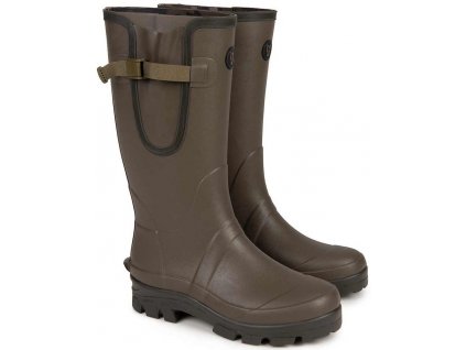 Fox Holínky Neoprene Lined Camo Khaki Wellies