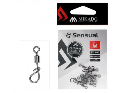 Mikado Karabinky s Obratlíkem Roller Swivel With Snap 10ks