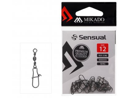 Mikado Obratlík s Karabinou Barrel Swivel With Fastlock Snap (Nosnost 24kg, Počet kusů 5, Velikost #1)