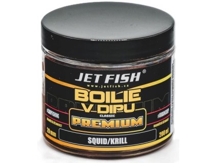 Jet Fish Boilie V Dipu Premium Clasicc Squid Krill 200ml