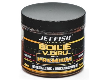 Jet Fish Boilie V Dipu Premium Clasicc Biocrab Losos 200ml