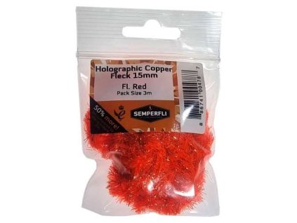 Semperfli Šenylka Copper Tinsel Fleck Large Fl Red 15mm