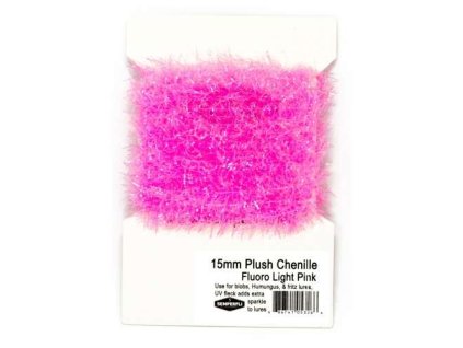 Semperfli Šenylka Plush Transluscent Chenille Fluoro Pale Pink 15mm