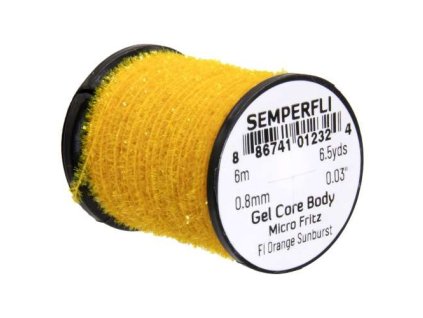Semperfli Šenylka Gel Core Body Micro Fritz Fl. Orange Sunburst 0,8mm