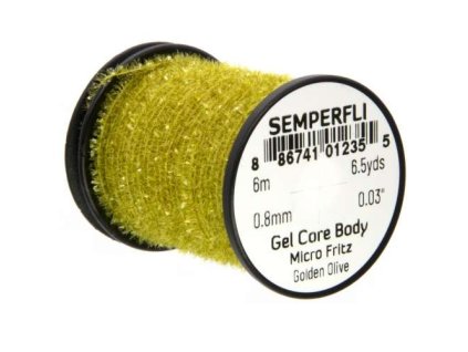 Semperfli Šenylka Gel Core Body Micro Fritz Golden Olive 0,8mm