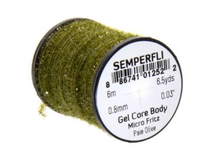 Semperfli Šenylka Gel Core Body Micro Fritz Pale Olive 0,8mm