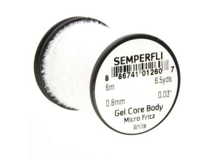 Semperfli Šenylka Gel Core Body Micro Fritz White 0,8mm