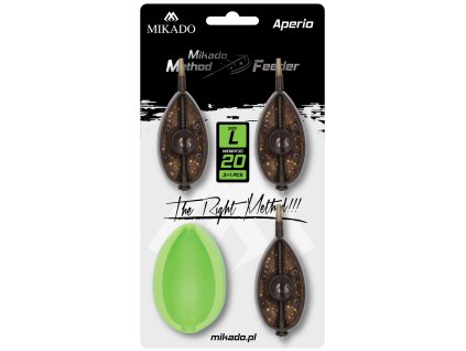 Mikado Set Krmítek + Formička Method Feeder Aperio L 20+30+40g 1ks