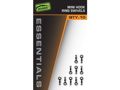 10ks obratliky s krouzkem fox edges mini hook ring swivels 3018294