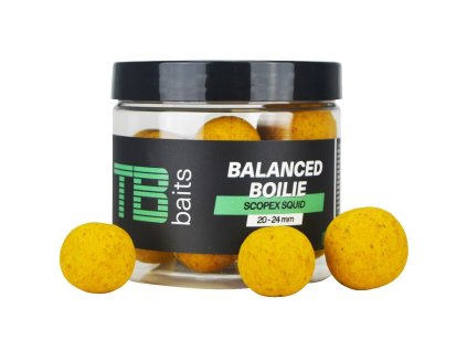 TB Baits Vyvážené Boilie Balanced + Atraktor Scopex Squid 100 g 20-24 mm