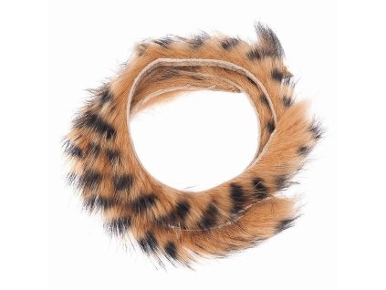 Hends Proužky Králičí Kůže Zonker Barred Brown Black 4mm