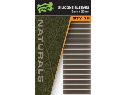 fox prevleky edges naturals silicone sleeves 15 ks 3x25 mm
