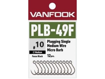 Vanfook Háčky PLB-49F Plugging Single Medium Wire Micro Barb 12ks