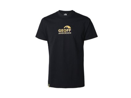Geoff Anderson Tričko Organic Tee Black Orange Logo
