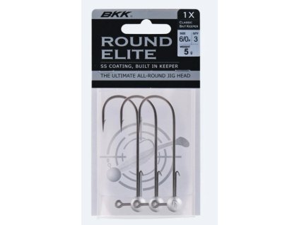 BKK Jigová Hlavička Round Elite-Classic Bait Keeper #5/0 3ks (Hmotnost 5g, Velikost háčku #5/0)