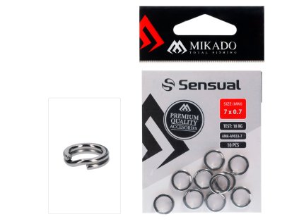 Mikado Pevnostní Kroužek Split Ring Strong 10ks (Nosnost 35kg, Průměr 8mm, Velikost #9)