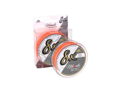 PLETENÁ ŠŇŮRA - NIHONTO OCTA BRAID - 0.35mm/35.4kg/300m - FLUO/ORANŽOVÁ - 1 cívka (Průměr 0,35mm, Nosnost 35,4kg, Délka 300m)