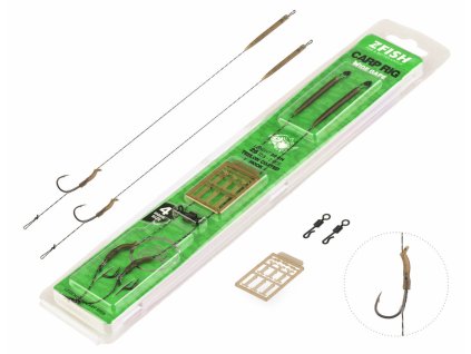 Zfish Návazec Wide Gape Carp Rig 20cm 2ks (Velikost háčku #6)
