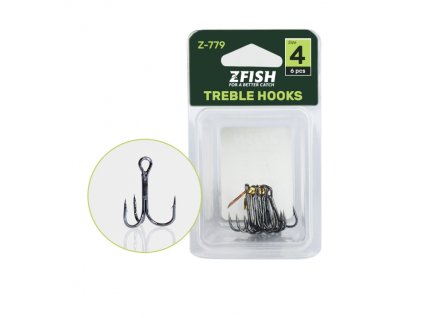 Zfish Trojháčky Treble Hooks Z-779 (Počet kusů 6ks, Velikost háčku 8)