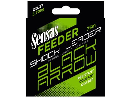 Sensas Šokový Vlasec Shock Leader Feeder Black Arrow 75m  (Délka 75m, Nosnost 5,7kg, Průměr 0,27mm)
