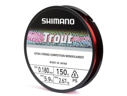 Shimano Vlasec Line Trout Competition Red 150m (Délka 150m, Nosnost 3,27kg, Průměr 0,20mm)