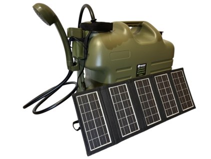 holdcarp kanystr se sprchou rechargeable camping shower 25l solar 10w