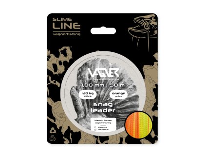 Vagner Fishing Pletená Šoková Šnůra Snag Leader Orange-Yellow (Nosnost 120kg, Průměr 1mm)