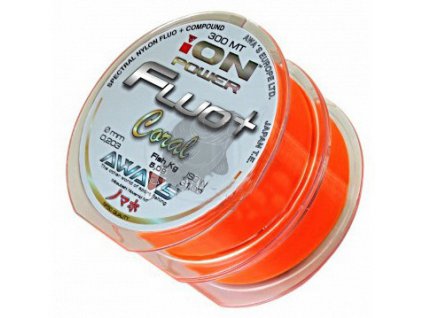 AWAS Vlasec Ion Power Fluo+ Coral 600m 2x300m (Nosnost 7,1kg, Průměr 0,234mm)