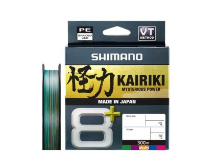 Shimano Line Kairiki 8+ 3000m 0.28mm 30.4kg Multi C. (Nosnost 30,4kg, Průměr 0,28mm)