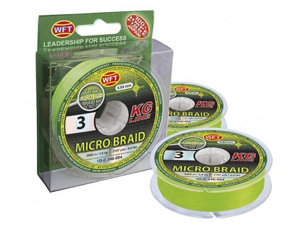 WFT Pletená Šňůra Micro Braid KG Line Žluto-Zelená 150m