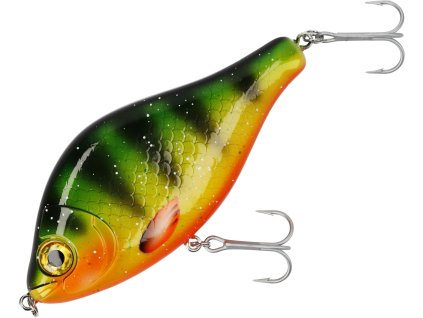 Mikado Wobler Pomalu Potápivý MFT Jerk Hot Perch (Délka 10cm, Hmotnost 51g, Maximální ponor 1,5m)