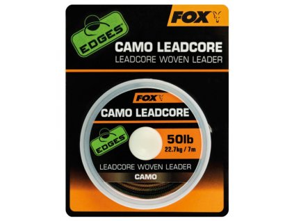 snura s olovenym jadrem fox edges leadcore woven leader camo 50lb delka 25m original
