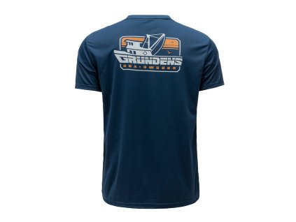 Grundés Tričko Commercial Boat SS Tech Tee Blue Abyss (Velikost XL)