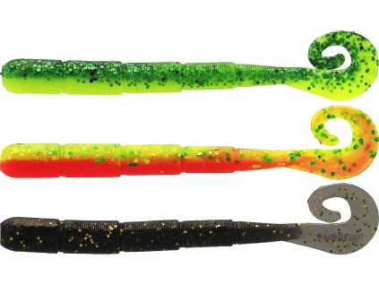 NED WORM CURLTAILDark Water Mix 23 (Délka 5cm, Hmotnost 0,5g, Počet kusů 6ks)