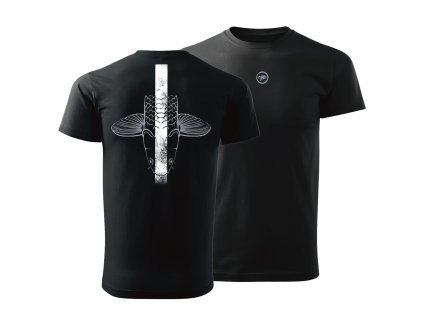 Giants fishing Tričko pánské černé Šupináč hlava (Velikost XL)