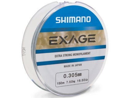 Shimano Vlasec Line Exage Steel Grey 300m (Nosnost 10,4kg, Průměr 0,355mm)