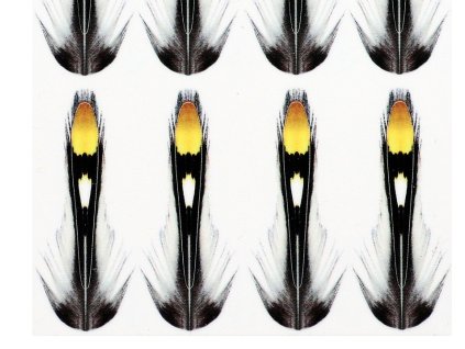 Sybai Umělé Peří Jungle Cock Substitute Yellow (Délka 35mm)